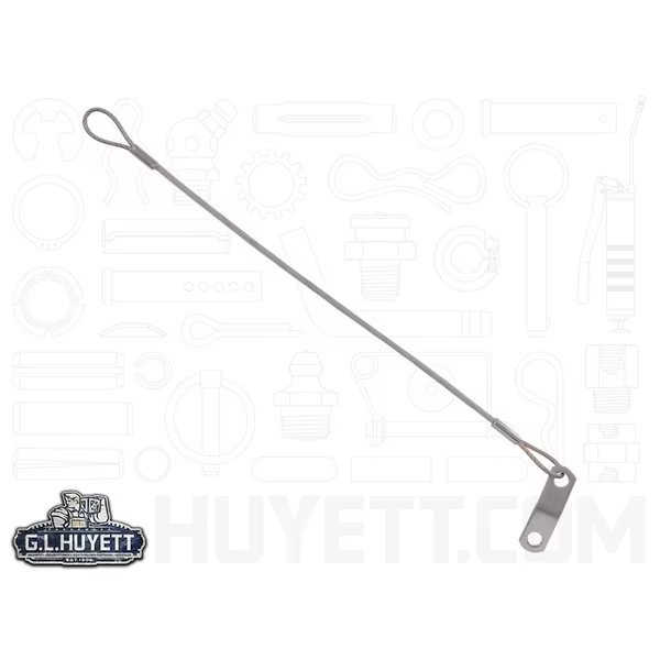 Loop with Tab Lanyard, 6 in, 3/64 in Pin Dia., Stainless Steel, Nylon Coated, Itw Shakeproof, Mfr#: TSS1-046-6000NT/B